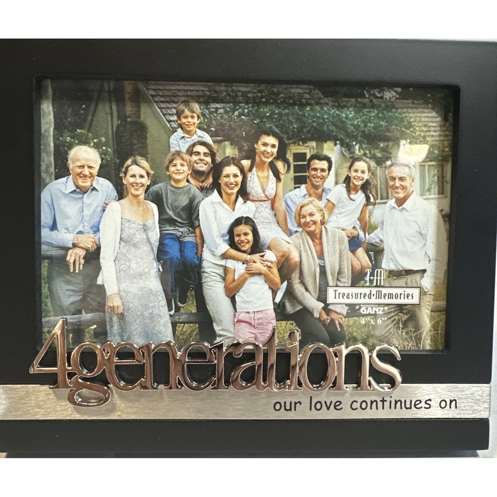 GANZ PICTURE FRAME - 4 GENERATIONS OF LOVE - HOLDS 4" X 6" PHOTO